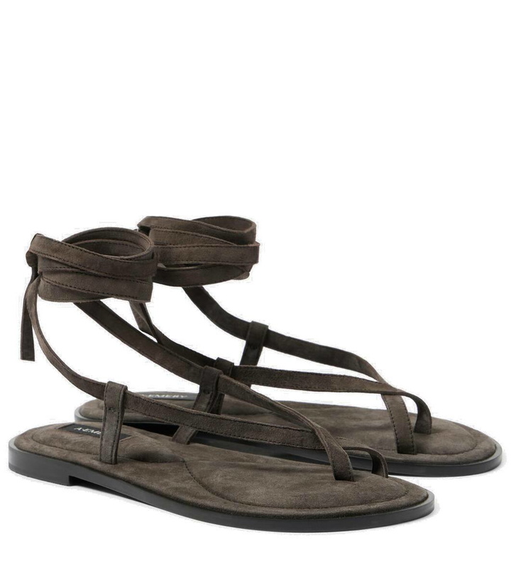 Photo: A. Emery Elliot suede thong sandals