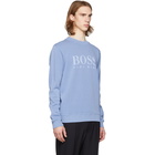 Boss Blue Logo French Rib Sweatshirt