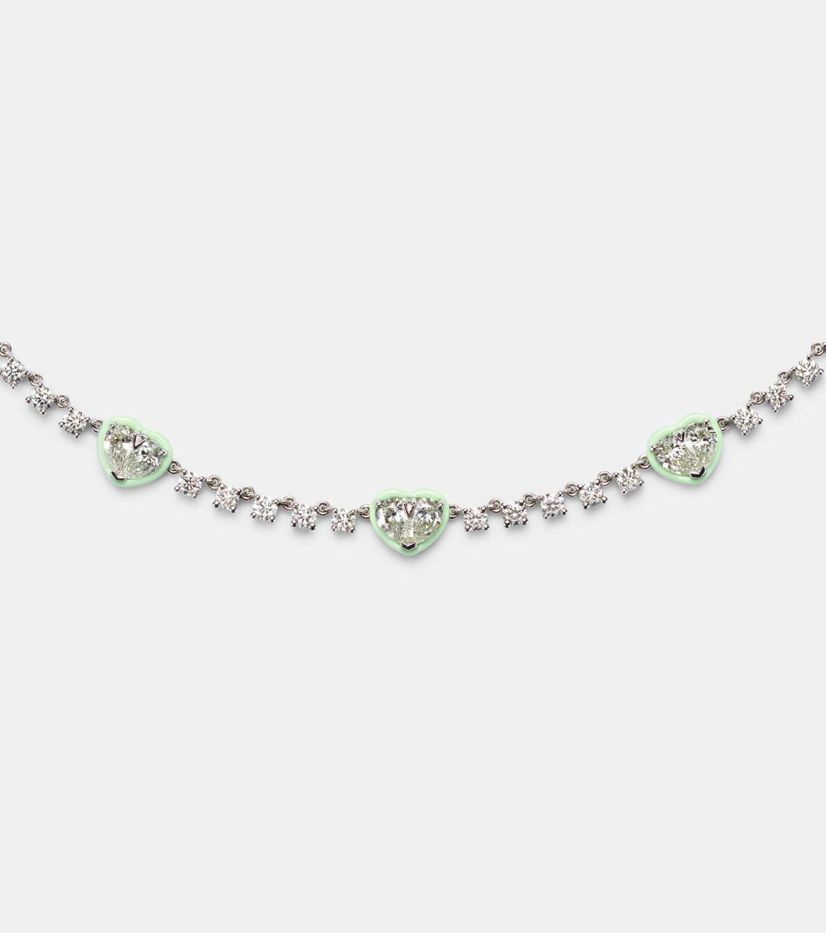 Kamyen 18kt white gold choker with diamonds