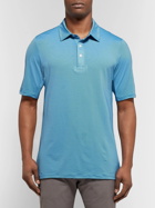 Kjus Golf - Soren Striped Stretch-Jersey Golf Polo Shirt - Blue