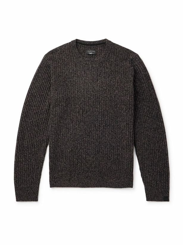 Photo: Rag & Bone - Jensen Ribbed-Knit Cashmere Sweater - Brown