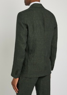 Sunspel Linen Blazer Dark Green
