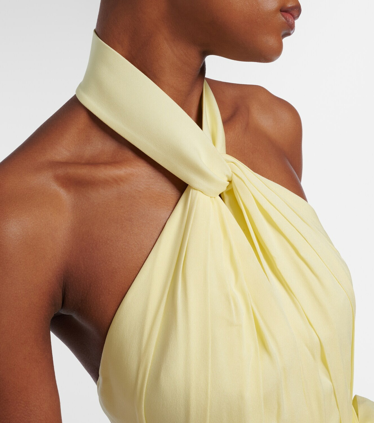 Elie Saab Halterneck silk-blend midi dress