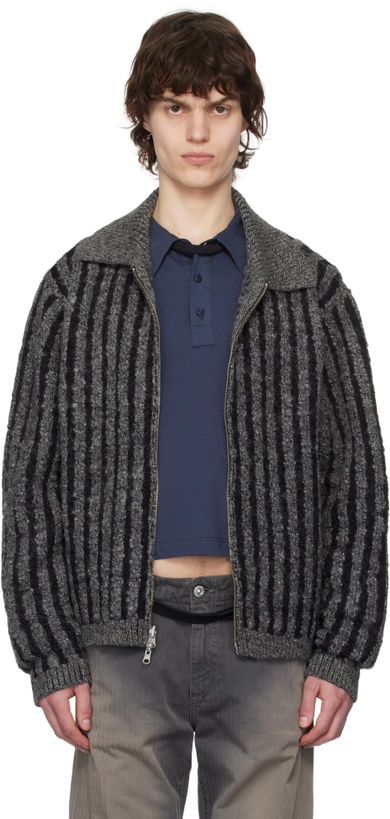 Photo: Eckhaus Latta Gray & Black Duo Reversible Jacket