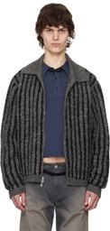 Eckhaus Latta Gray & Black Duo Reversible Jacket
