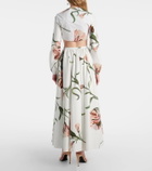 Giambattista Valli Macro Carnation cutout poplin maxi dress