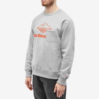 Battenwear Men's Team Reach Up Crew Sweat in Heather Grey