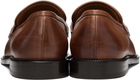 Versace Black 'V' Leather Loafers
