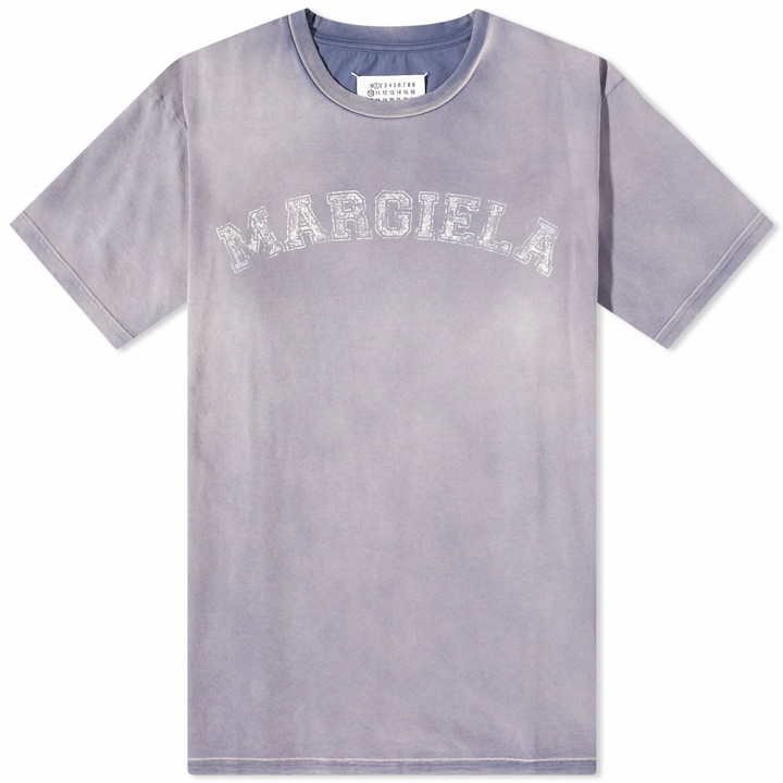 Photo: Maison Margiela Men's Colllege Logo T-Shirt in Lilac
