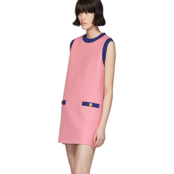 ワンピース GUCCI PINK MULTICOLOR VISCOSE MINI DRESS GUCCI Pink Sleeveless Viscose Dress Size 38 | eBay