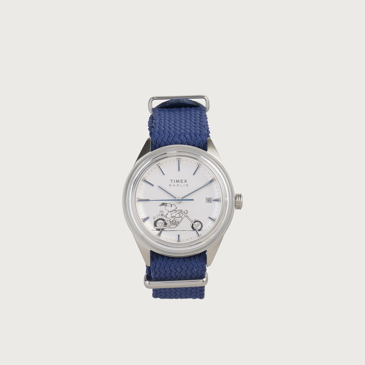Timex Peanuts Easy Rider Marlin Jet Watch in Silver/Blue