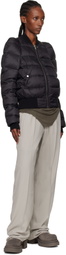 Rick Owens Black Concordians Duvet Flight Down Jacket
