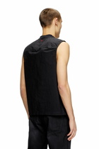 Diesel Sleeveless technical Jogg Jeans vest - T-Shirts - Unisex - Black