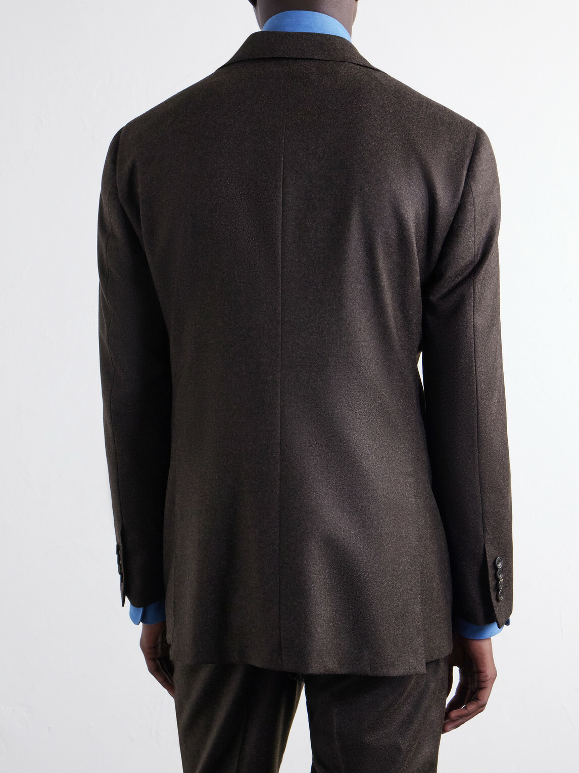 Thom Sweeney - Wool-Blend Flannel Suit Jacket - Brown