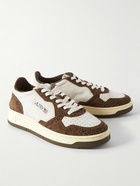 Autry - Medalist Leather-Trimmed Suede Sneakers - White