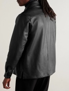 Saman Amel - Leather Shirt Jacket - Black