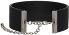 We11done Black Large Logo Stud Choker