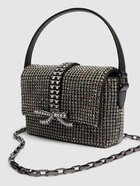 SELF-PORTRAIT Micro Chainmail Crystal Top Handle Bag