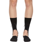 Simone Rocha Black Ribbon Cut-Out Socks
