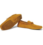 Tod's - Gommino Suede Driving Shoes - Yellow