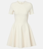 McQueen Asymmetric knitted minidress
