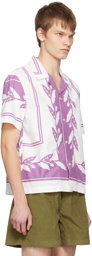 Bode Purple & White Acorn Shirt