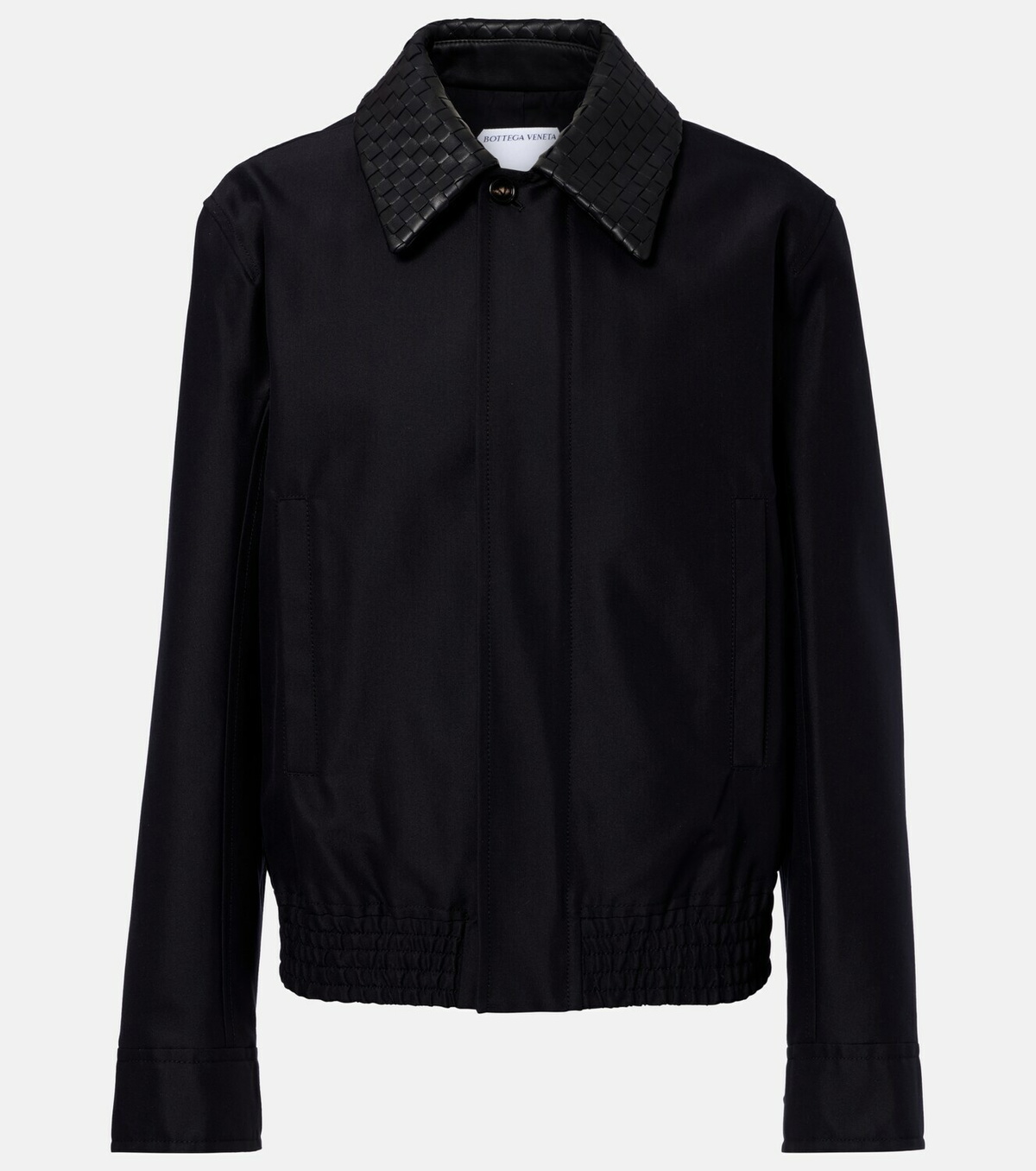 Bottega Veneta Intrecciato leather-trimmed canvas jacket