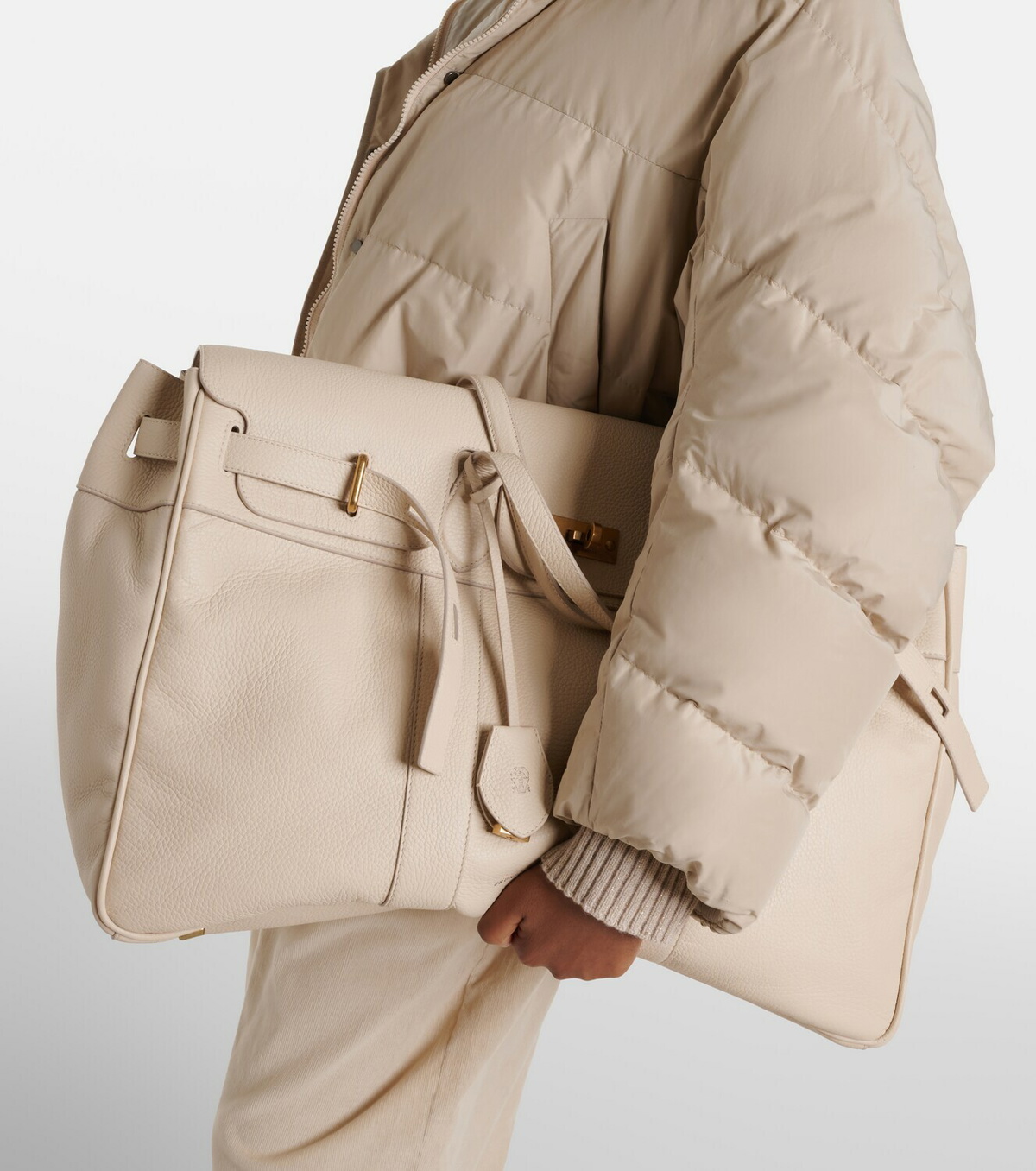 Brunello Cucinelli Large leather tote bag