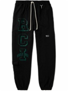 Reese Cooper® - Eagle Tapered Logo-Print Cotton-Jersey Sweatpants - Black