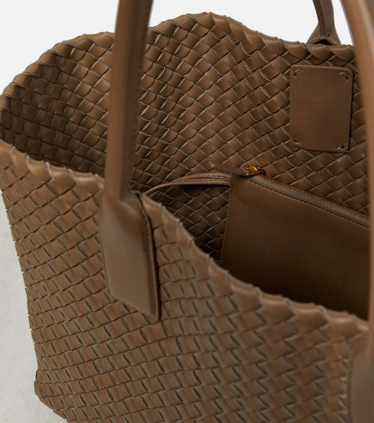 Bauletto Medium Leather Tote Bag in Brown - Bottega Veneta