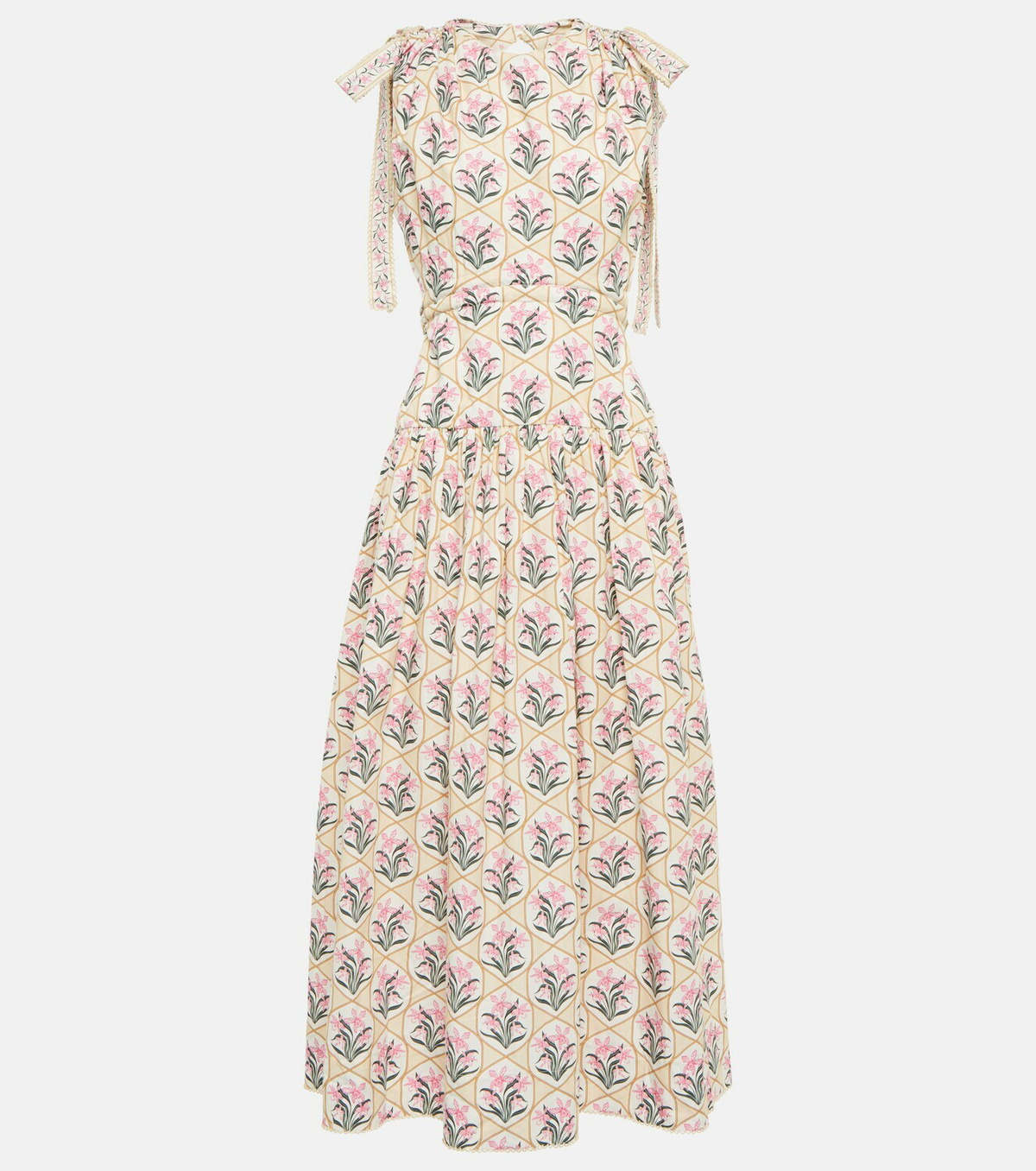 Agua by Agua Bendita Guaguancó floral cotton midi dress