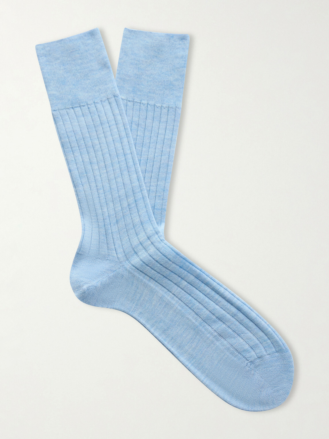 Falke - No 2 Ribbed Cashmere-Blend Socks - Blue