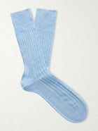 Falke - No 2 Ribbed Cashmere-Blend Socks - Blue