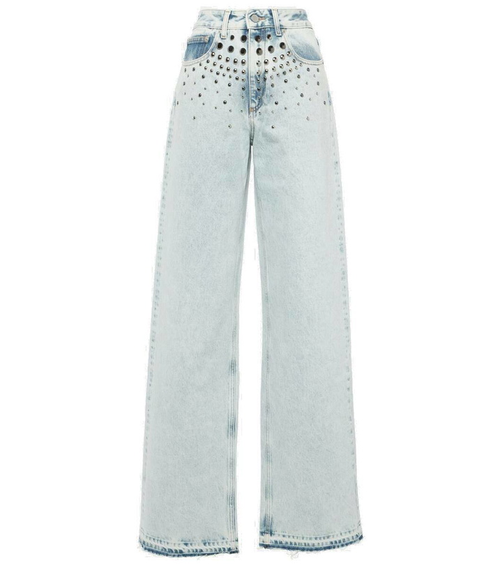 Photo: Alessandra Rich Embellished straight jeans