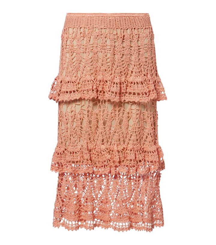 Photo: Anna Kosturova Elsie crochet cotton midi skirt