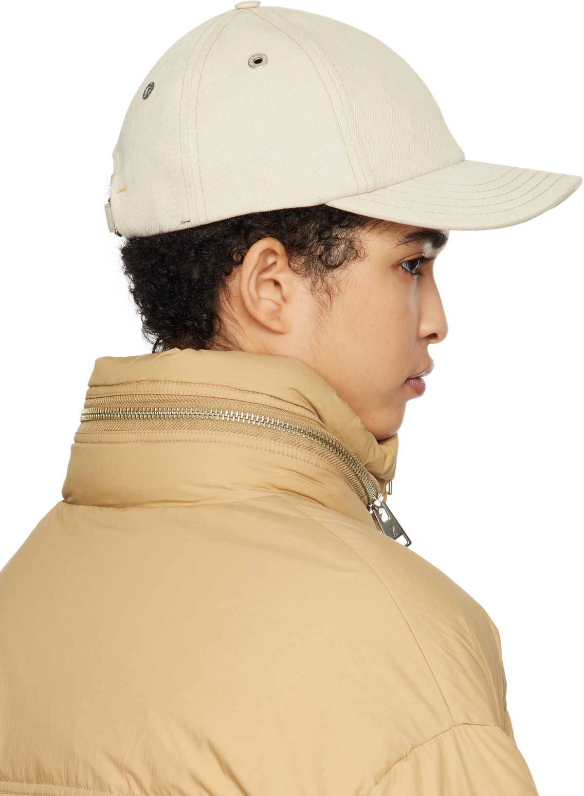 AMI Paris Off-White Embossed Ami de Coeur Cap