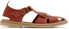 Henrik Vibskov Orange Leather Sandals