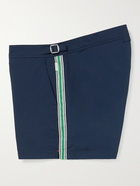 Orlebar Brown - Setter Plage Mid-Length Grosgrain-Trimmed Swim Shorts - Blue