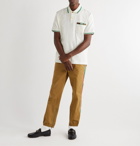 Gucci - Contrast-Tipped Logo-Embroidered Cotton Polo Shirt - Neutrals