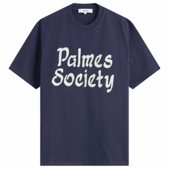 Photo: Palmes Men's Society T-Shirt in Dark Blue