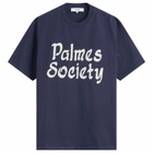 Palmes Men's Society T-Shirt in Dark Blue