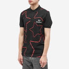 Fred Perry Men's x Pleasures Star Polo Shirt in Black