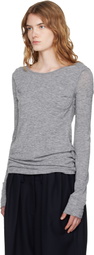 OPEN YY Gray Convertible Hook Top Midi Dress