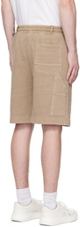 BOSS Beige Embroidered Shorts