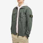 Stone Island Men's Supima Cotton Twill Stretch-TC Zip Shirt Jacket in Musk