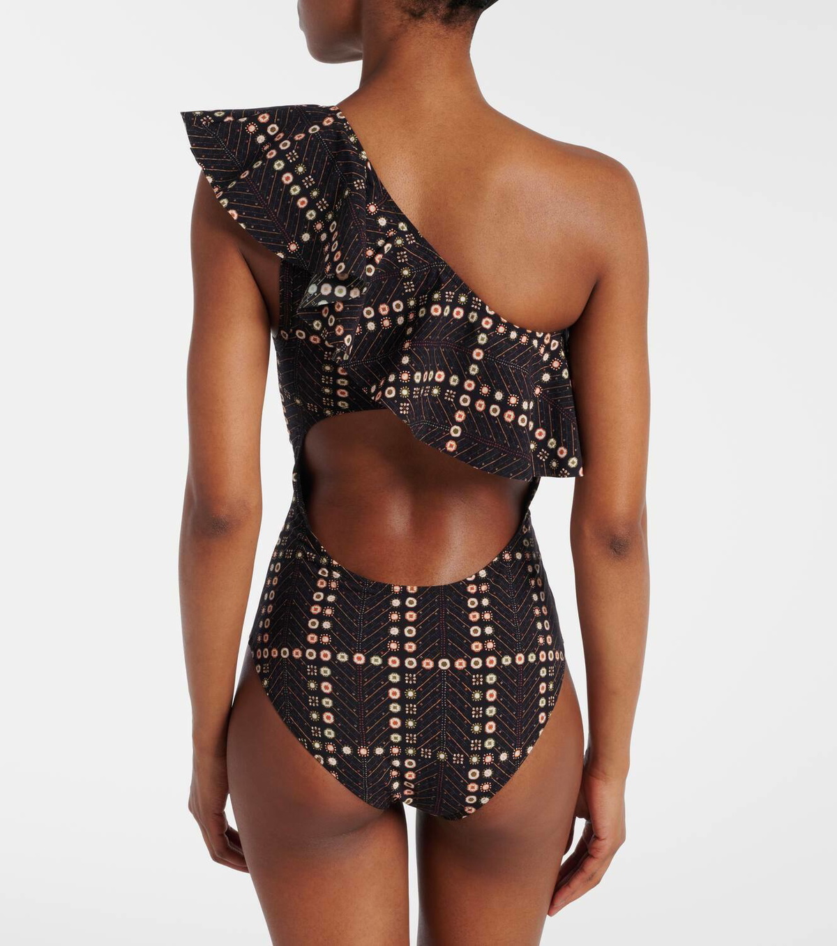 Marant Etoile Siciliyage ruffled one-shoulder swimsuit