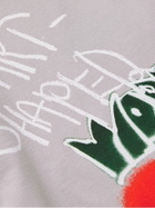 COME TEES - Shiver Printed Cotton-Jersey T-Shirt - Gray