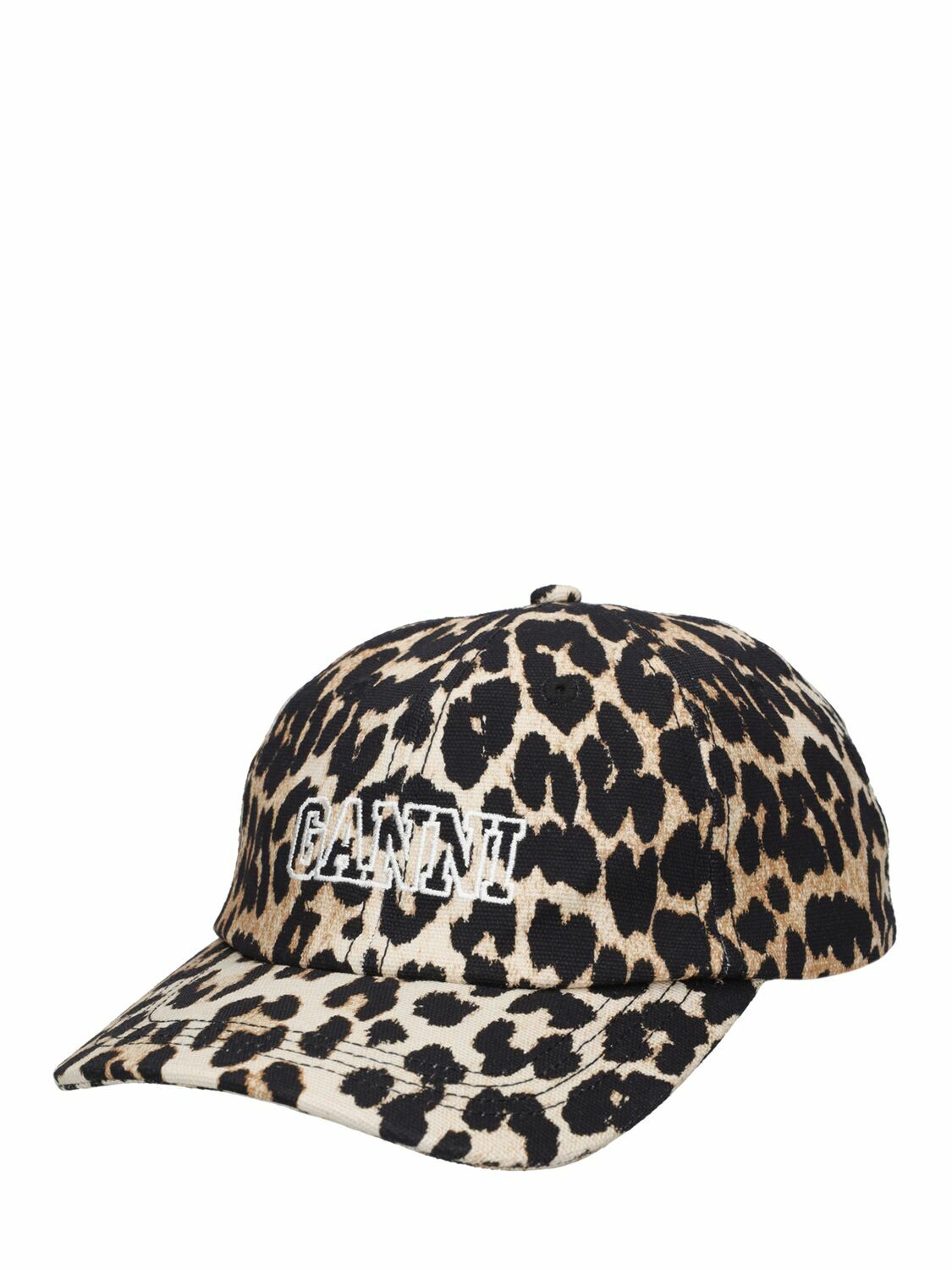 【関税込み】Leo Cap - Ganni - Cotton - Printed GANNI - Leopard Printed Baseball Cap GANNI