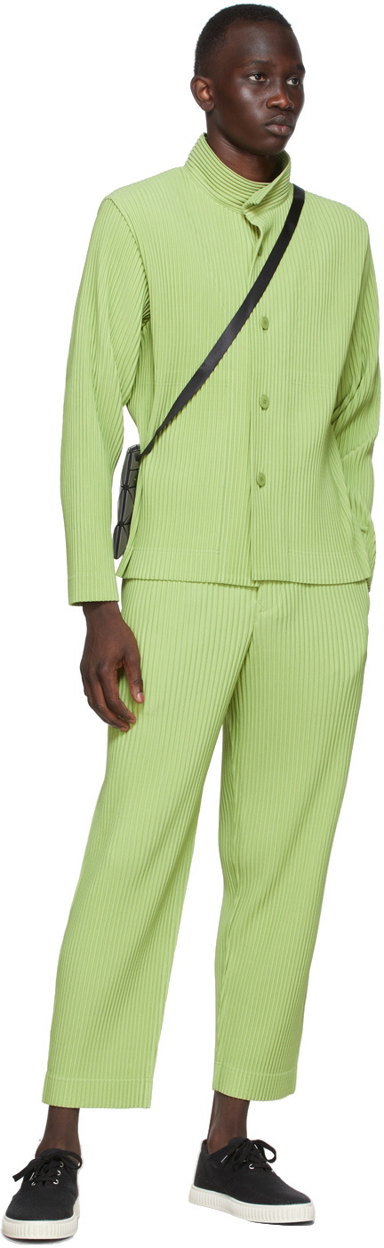 Homme Plissé Issey Miyake Green Tailored Pleats 1 Jacket Homme