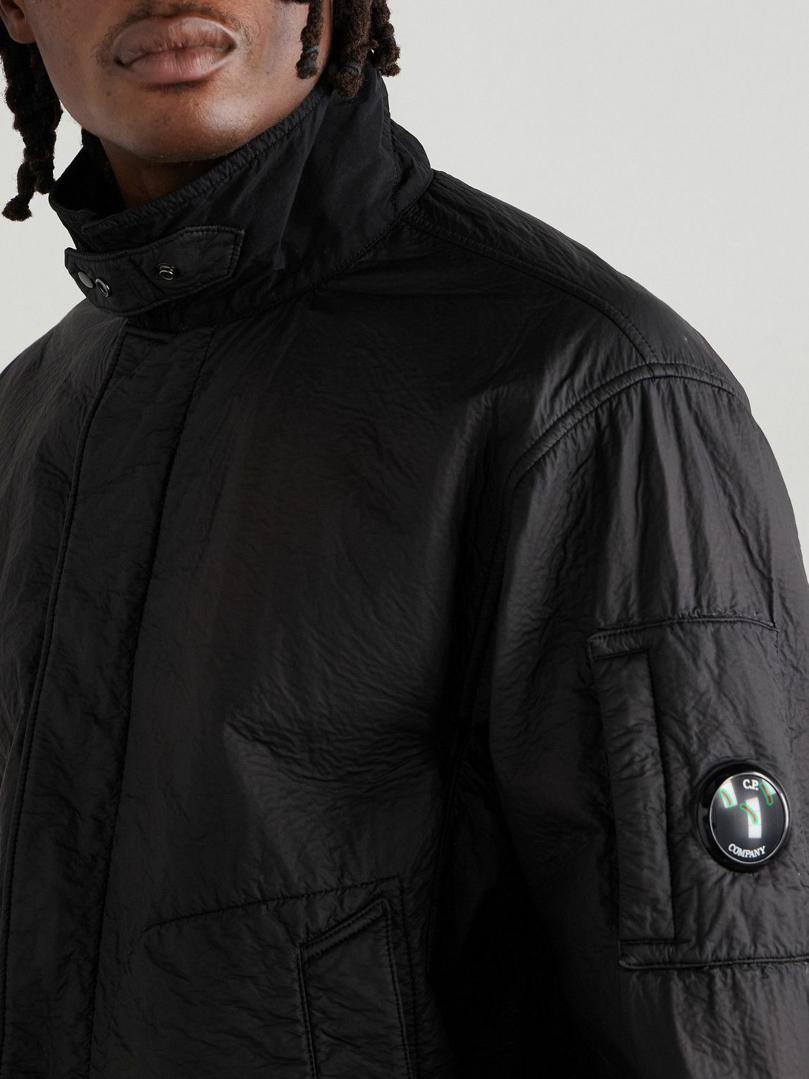 C.P. Company - Logo-Appliquéd Feltro Bi-Film Jacket - Black C.P.